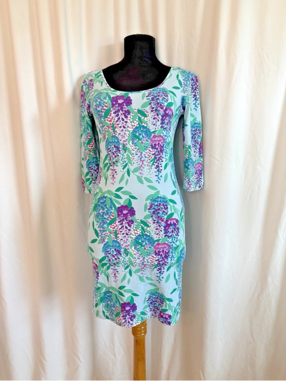 Manuel Canovas Wisteria Flower Knit Dress - Size Small